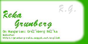 reka grunberg business card